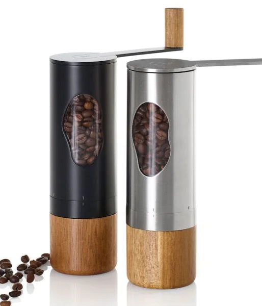AdHoc Kaffeemühle, Ø 6 × 21,8 cm, mit Schlagmesser, Akazie/Schwarz
