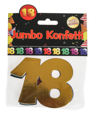 Trendcompany Partypistole 18. Geburtstag – mehrfarbig – 7,5 × 10 cm – Papier – 20 Stk