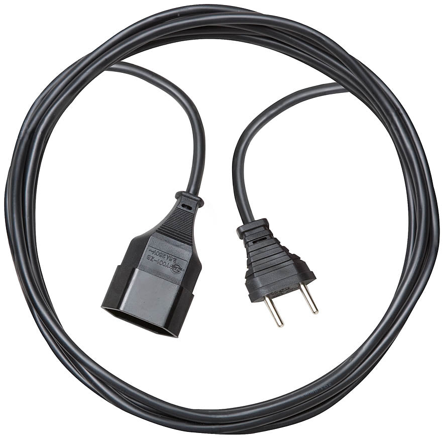 Brennenstuhl Verlängerungskabel, T11–T11, 5 m, 1 mm², H05VV-F, mit Kinderschutz – schwarz