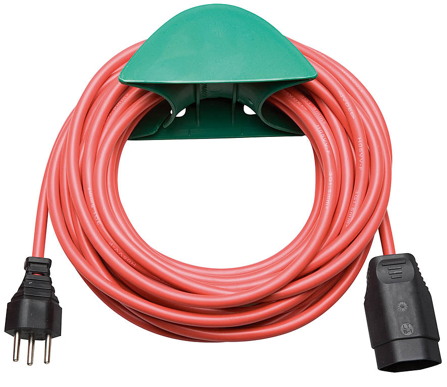Brennenstuhl Netzkabel, T12 auf T13, Kinderschutz, 25 m, Rot