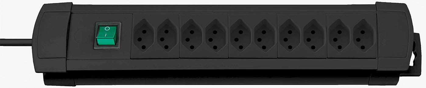 Brennenstuhl Premium-Line – Steckdosenleiste, 10× T13, mit Schalter, 3 m, Stecker T12