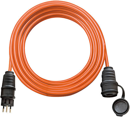 Brennenstuhl Netzkabel, T12 auf T13, 3-polig, 10 A, 10 m, Orange