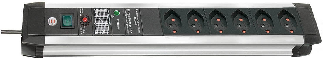Brennenstuhl Überspannungsschutz – Innenbereich, Premium-Protect-Line 6xT13