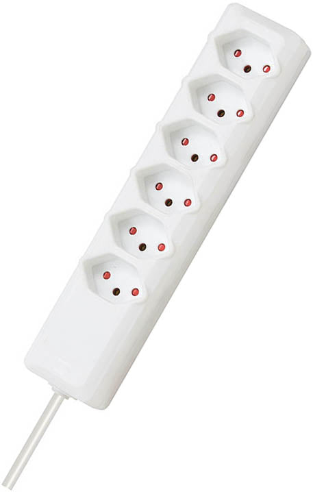 Brennenstuhl cleverLINE Steckdosenleiste, 6×T13, 1,5 m, Eingang T12 – weiss