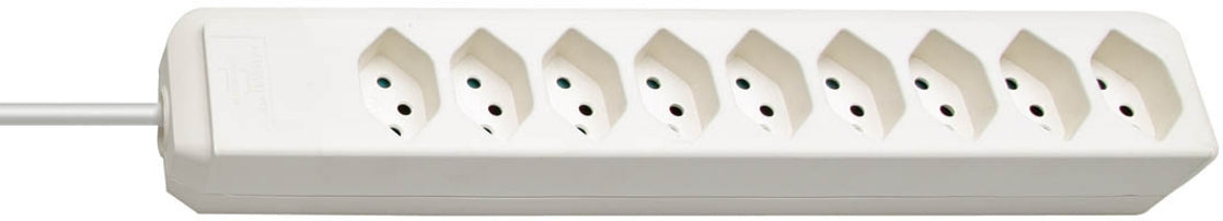Brennenstuhl Eco-Line Steckdosenleiste, 9×T13, ohne Schalter, 2 m, Eingang T12 – weiss