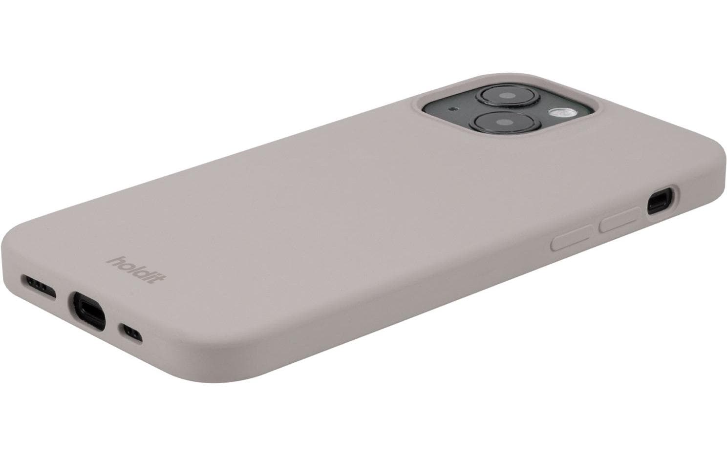 HoldIt Backcover – für Apple iPhone 14, Silikon, Taupe