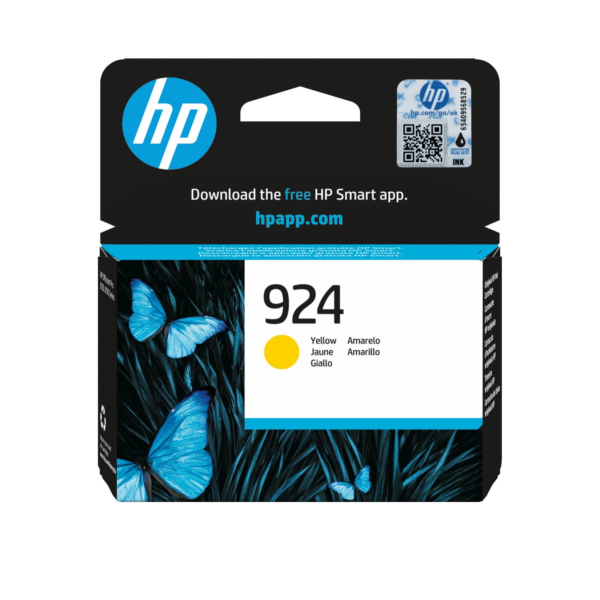 HP Tintenpatrone 924, Gelb, 400 Seiten – für Tintenstrahldrucker/Multifunktionsgeräte