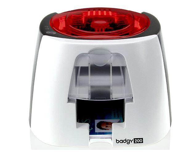 Evolis Badgy 200 – Kartendrucker, Thermosublimation, 260 × 300 dpi, für PVC-Karten 85,6 × 54 mm, USB