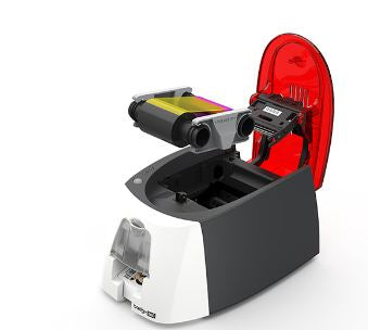 Evolis Badgy 200 – Kartendrucker, Thermosublimation, 260 × 300 dpi, für PVC-Karten 85,6 × 54 mm, USB