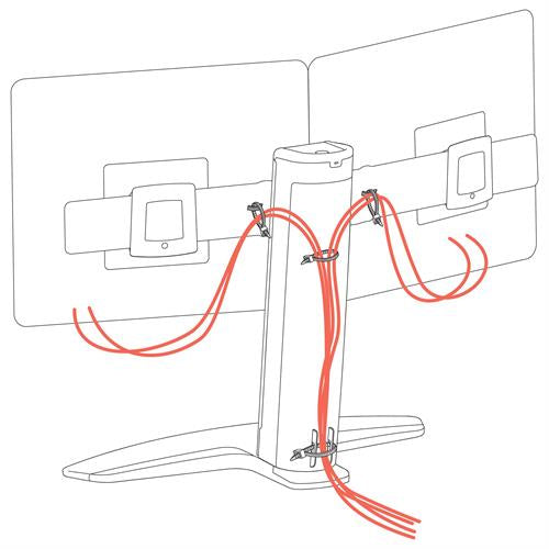 Ergotron NeoFlex LIFT12.7 – Monitorarm, Dual, Standfuss, bis 24", 6,4–15,4 kg, höhenverstellbar