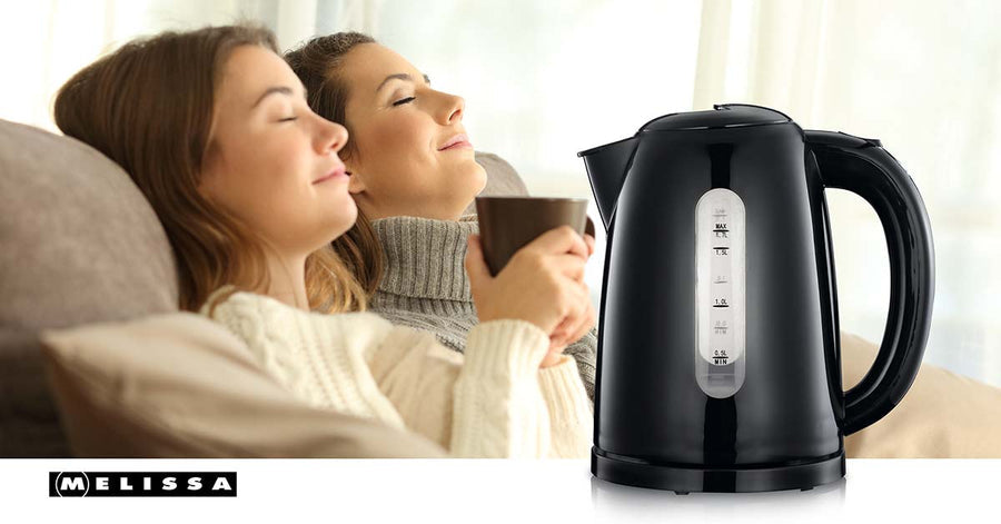 Melissa Wasserkocher 16130301 – 1,7 l, 2025 W, Schwarz, 360°-Sockel