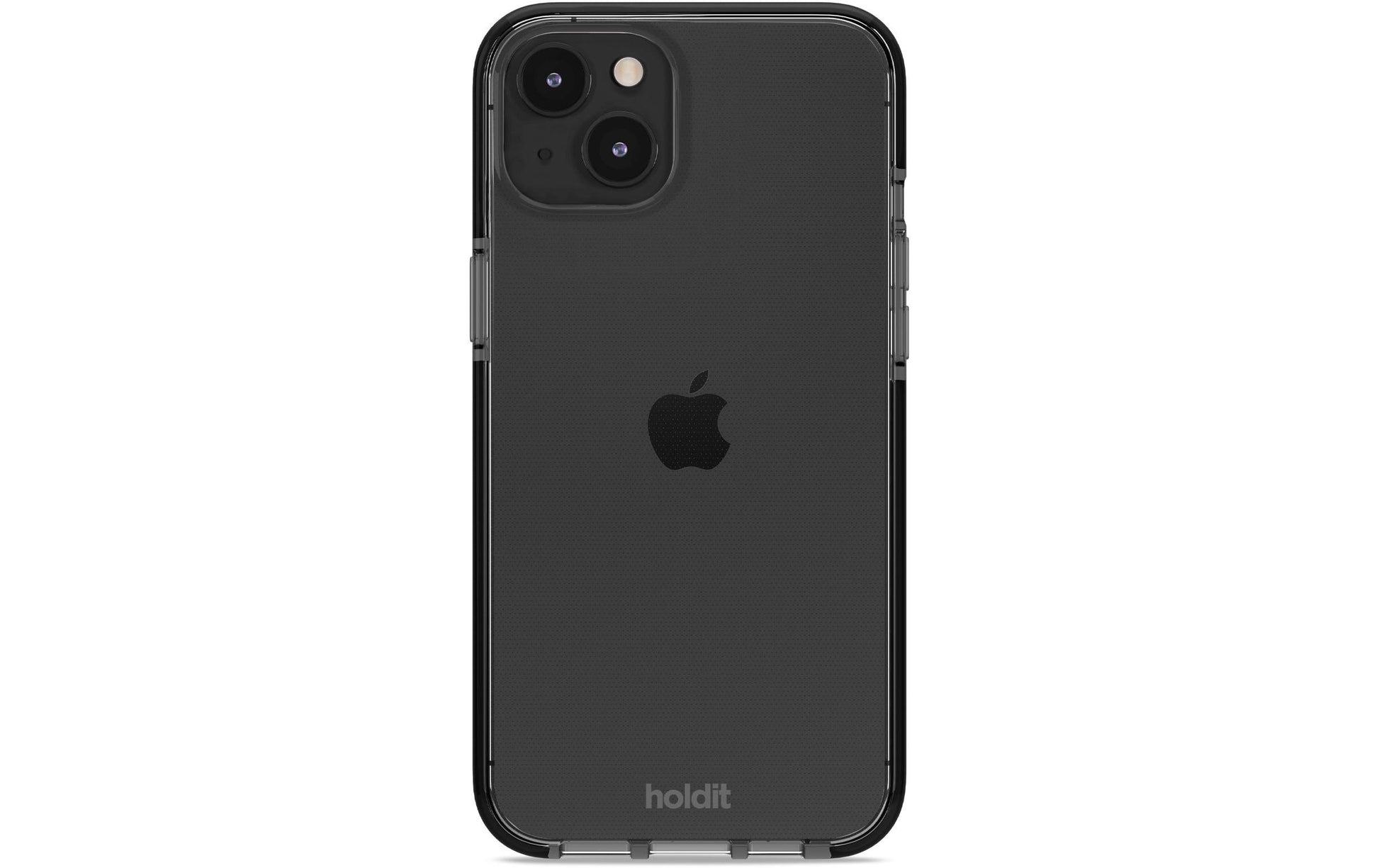 Holdit – Backcover – für Apple iPhone 14 Plus – transparent/schwarz – TPU – stossdämpfend