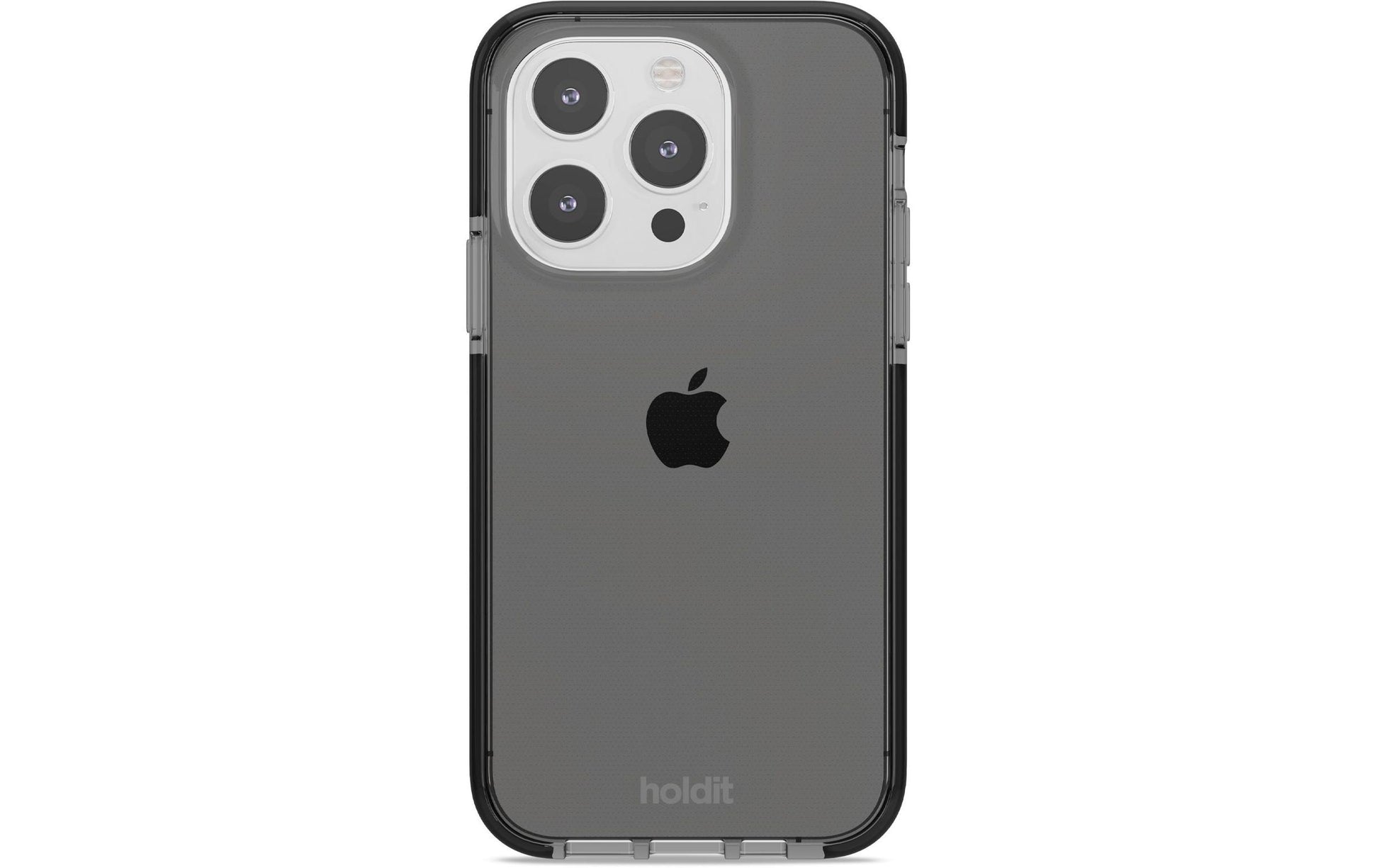 Holdit – Backcover – für Apple iPhone 15 Pro – schwarz – TPU, kabelloses Laden