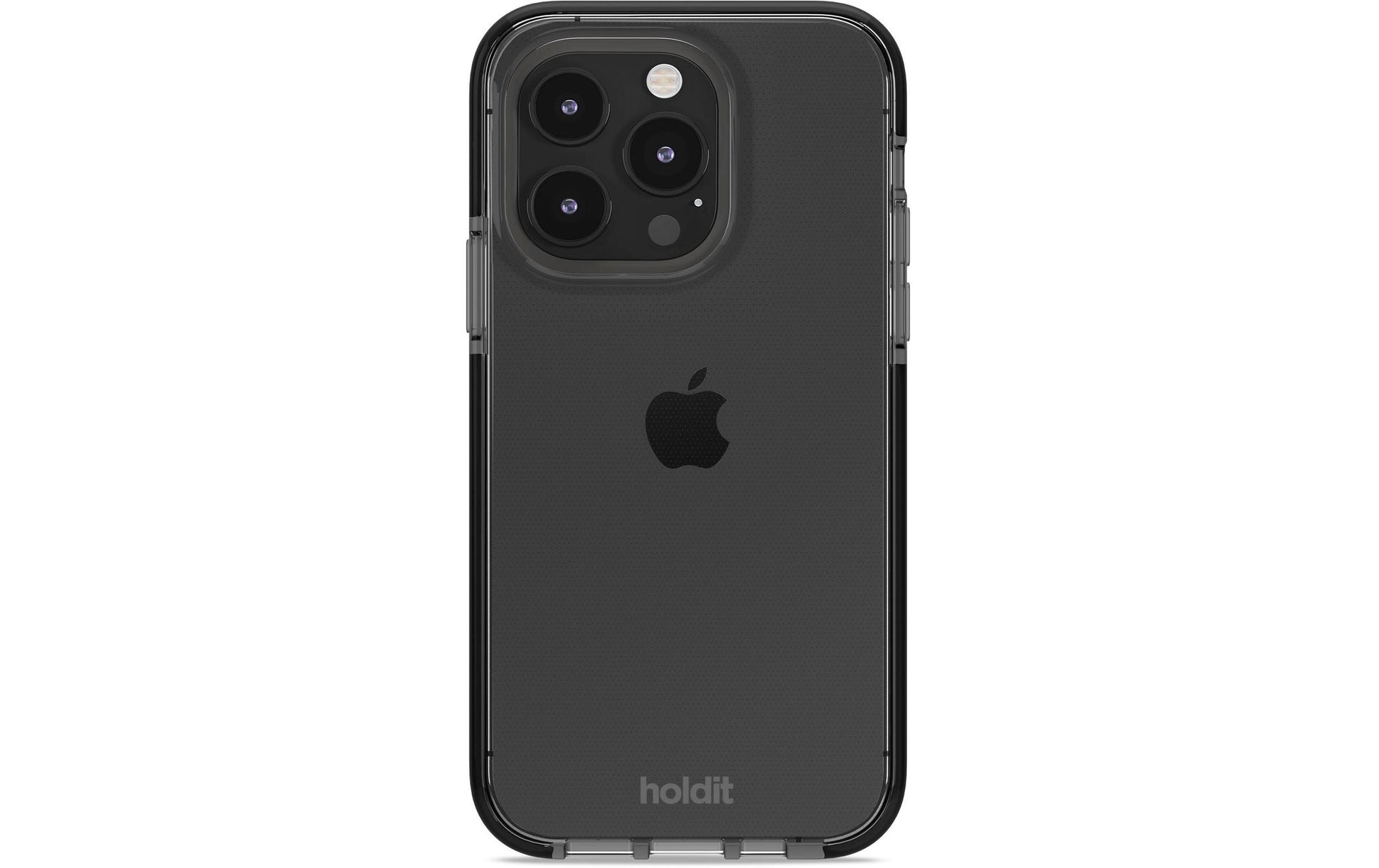 Holdit – Backcover – für Apple iPhone 15 Pro – schwarz – TPU, kabelloses Laden