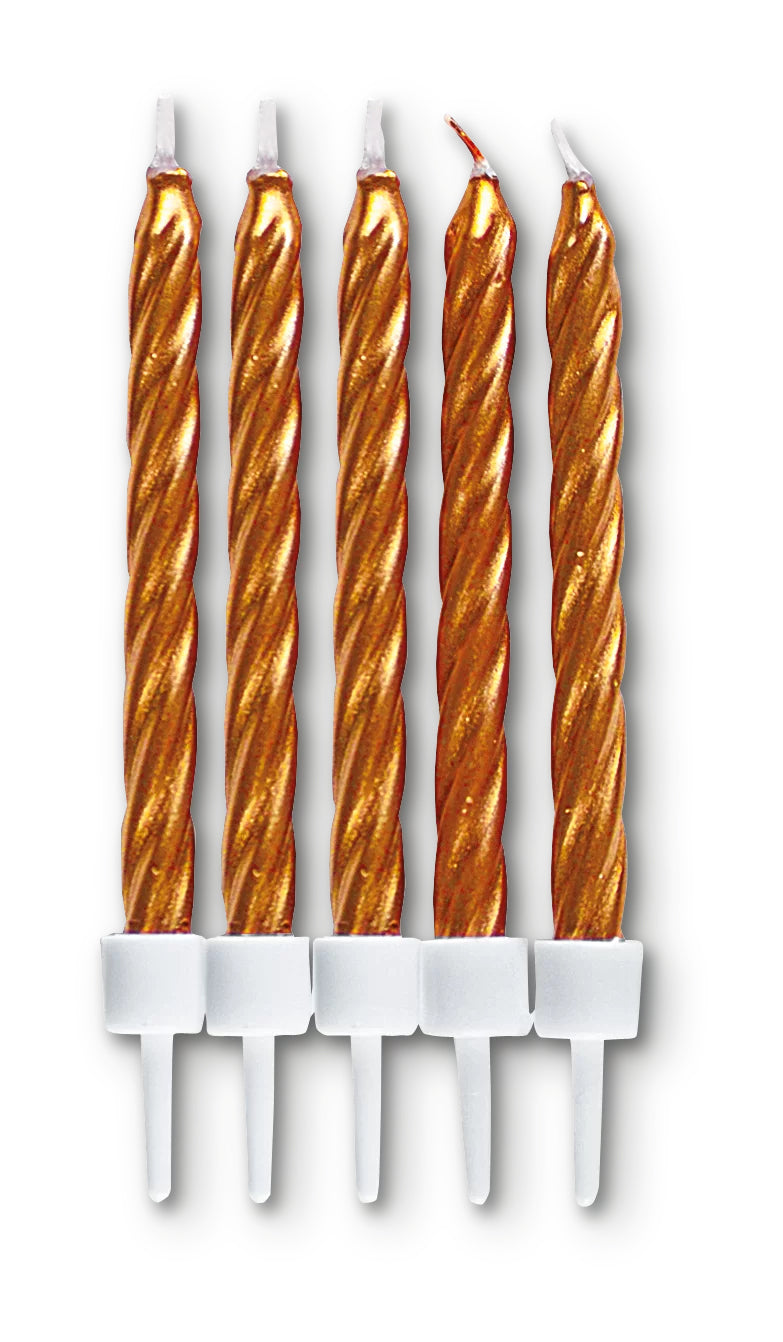 Städter Geburtstagskerzen – Gold – 7,5 cm – 10 Stk