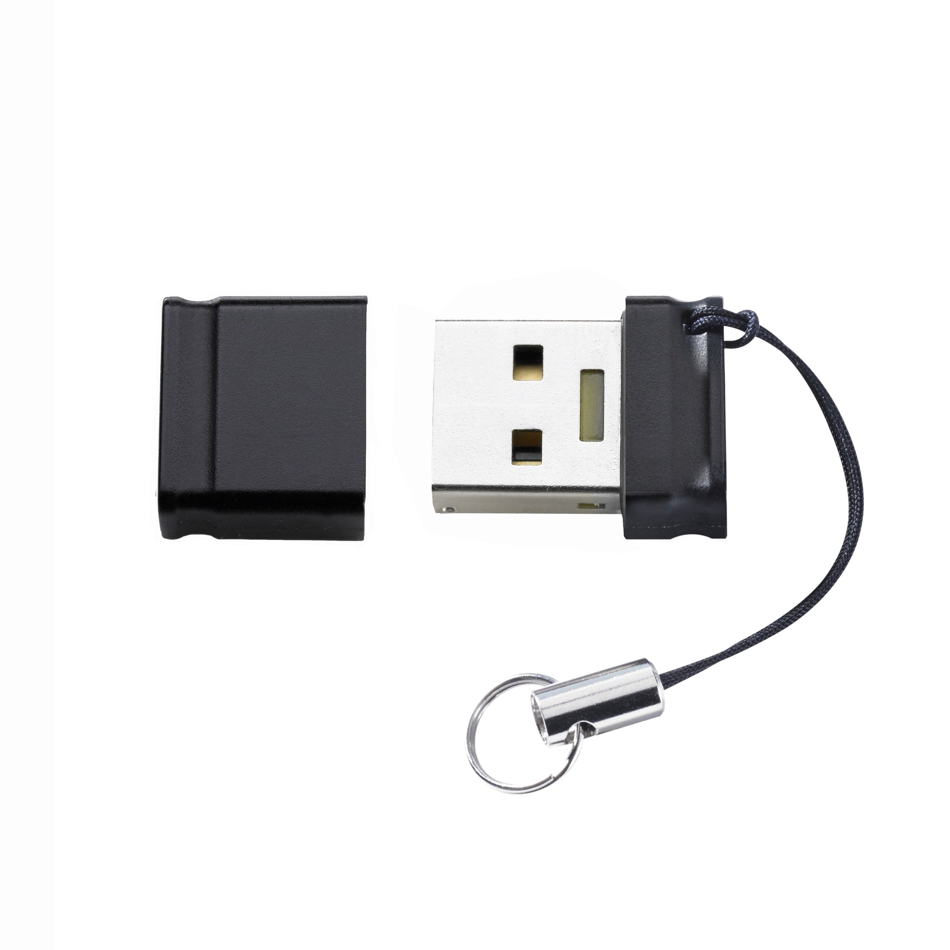 Intenso Slim Line 32 GB USB-Stick – USB Typ-A (USB 3.2 Gen 1), 100 MB/s, Schwarz, Schlüsselanhänger