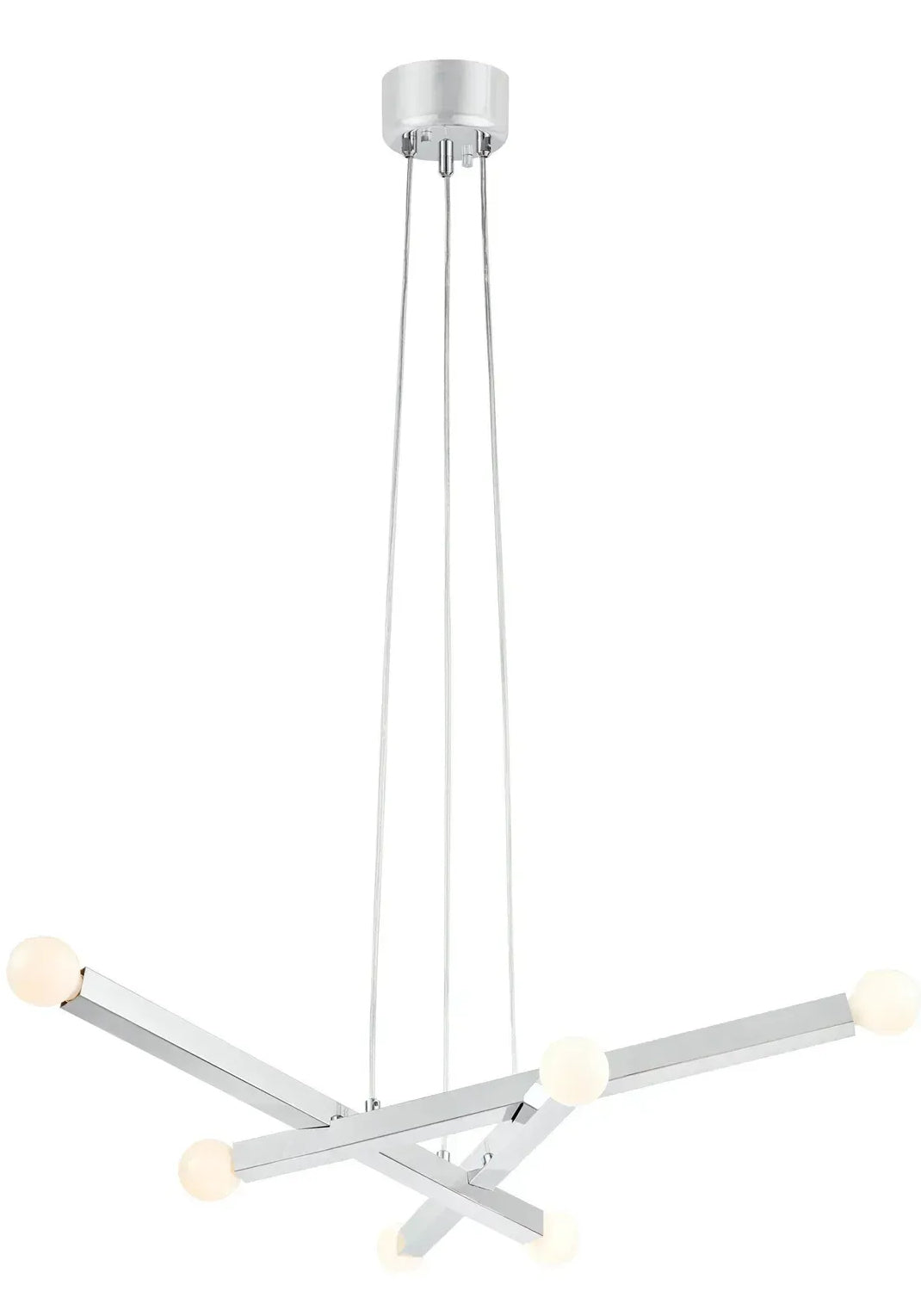 Markslöjd Pendelleuchte STACK – 79,5 × 79,5 × 9,5 cm, 40 W, 6-flammig, E14, exkl. Leuchtmittel, chrom