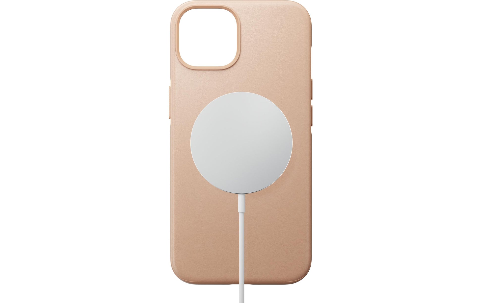 Nomad Modernes Backcover für Apple iPhone 14, Leder+PC, Beige