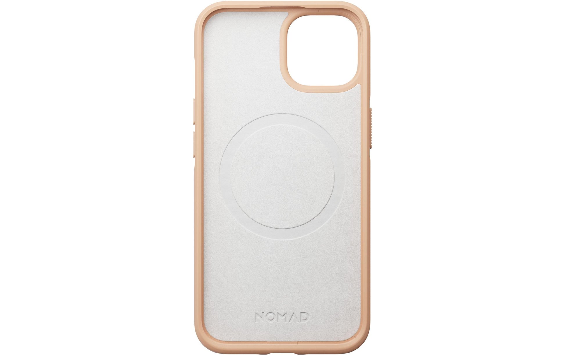 Nomad Modernes Backcover für Apple iPhone 14, Leder+PC, Beige