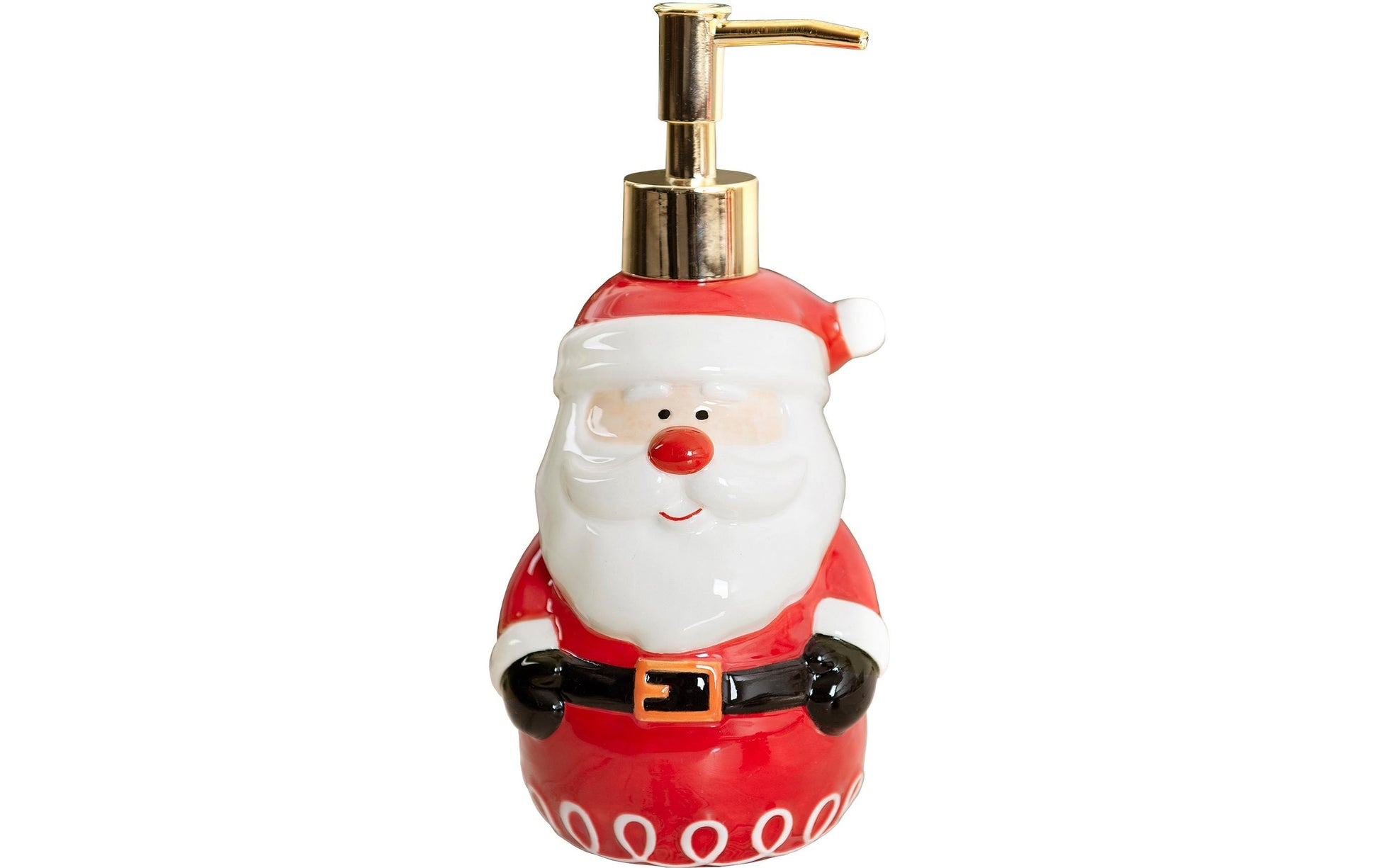 Diaqua Santa Claus Seifenspender – Keramik, Rot, Weiss, 390 ml