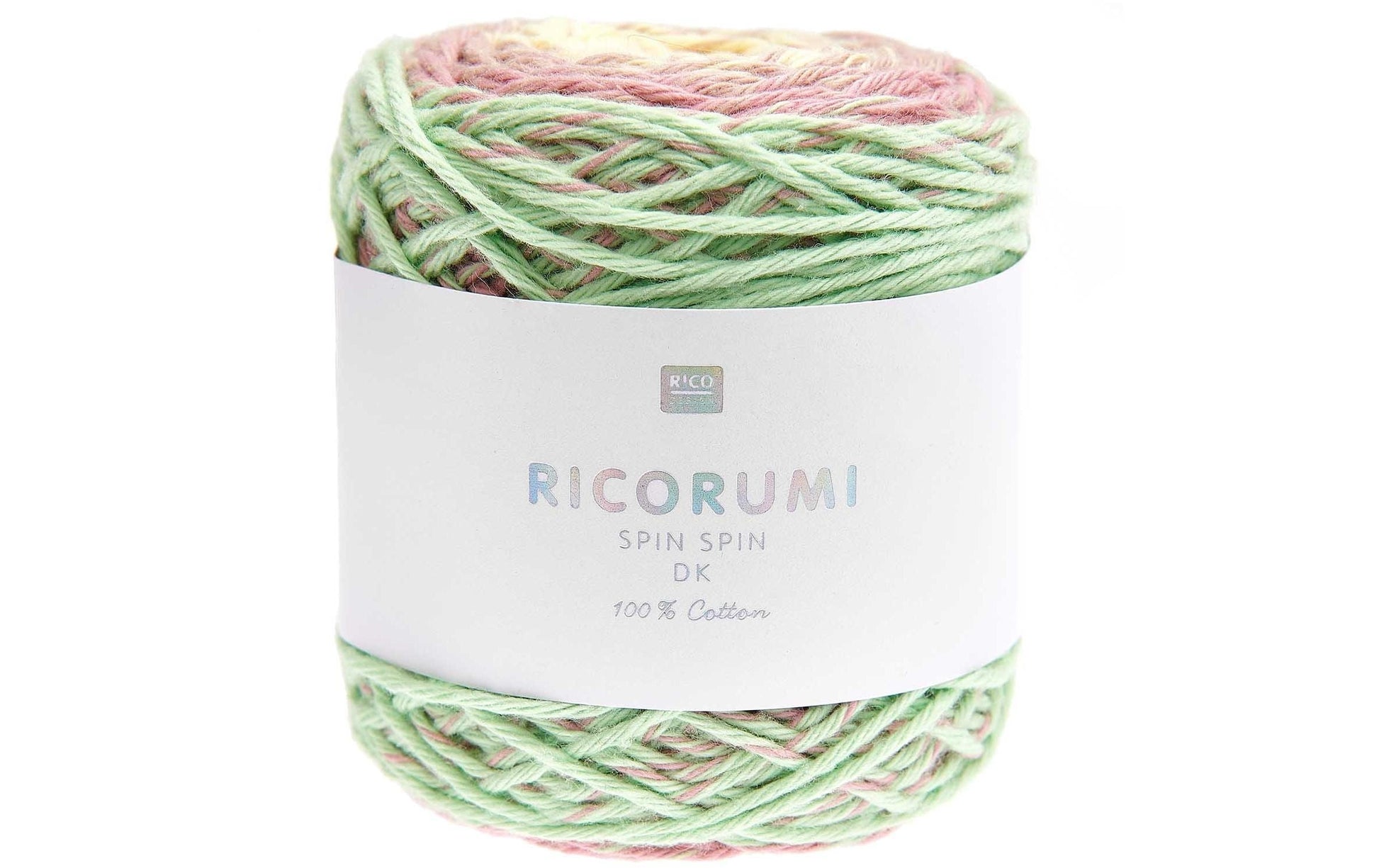 Rico Design Ricorumi Spin Garn Grün – 50 g, 115 m, Nadel 4 mm, 100% Baumwolle, 1 Stk.