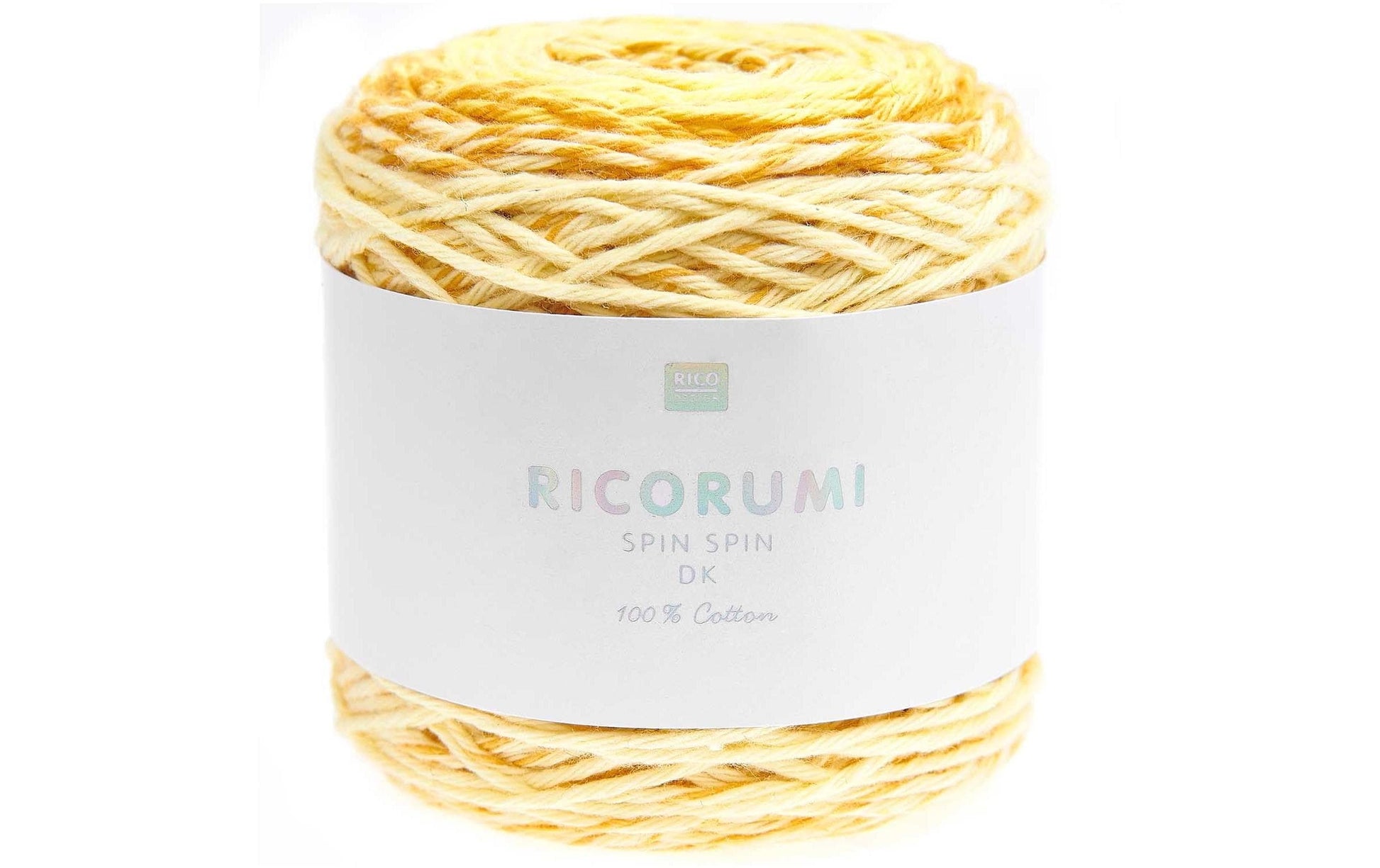 Rico Design Ricorumi Spin Spin Garn Baumwolle Gelb – 50 g, 115 m, Nadel 3 mm, 1 Stk.