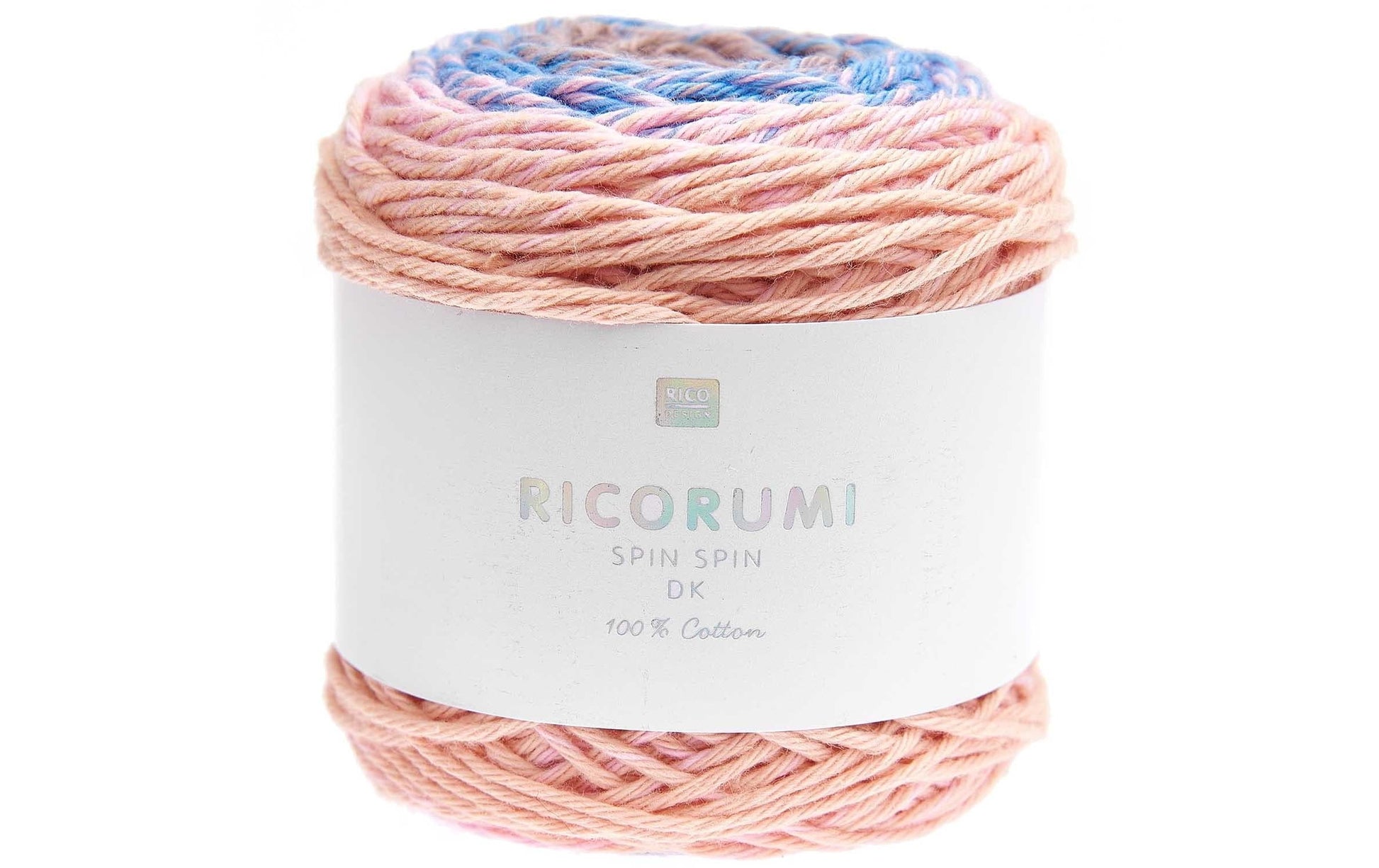Rico Design Ricorumi Spin Garn Blau – 50 g, 115 m, Nadel 4 mm, 100% Baumwolle, 1 Stk.