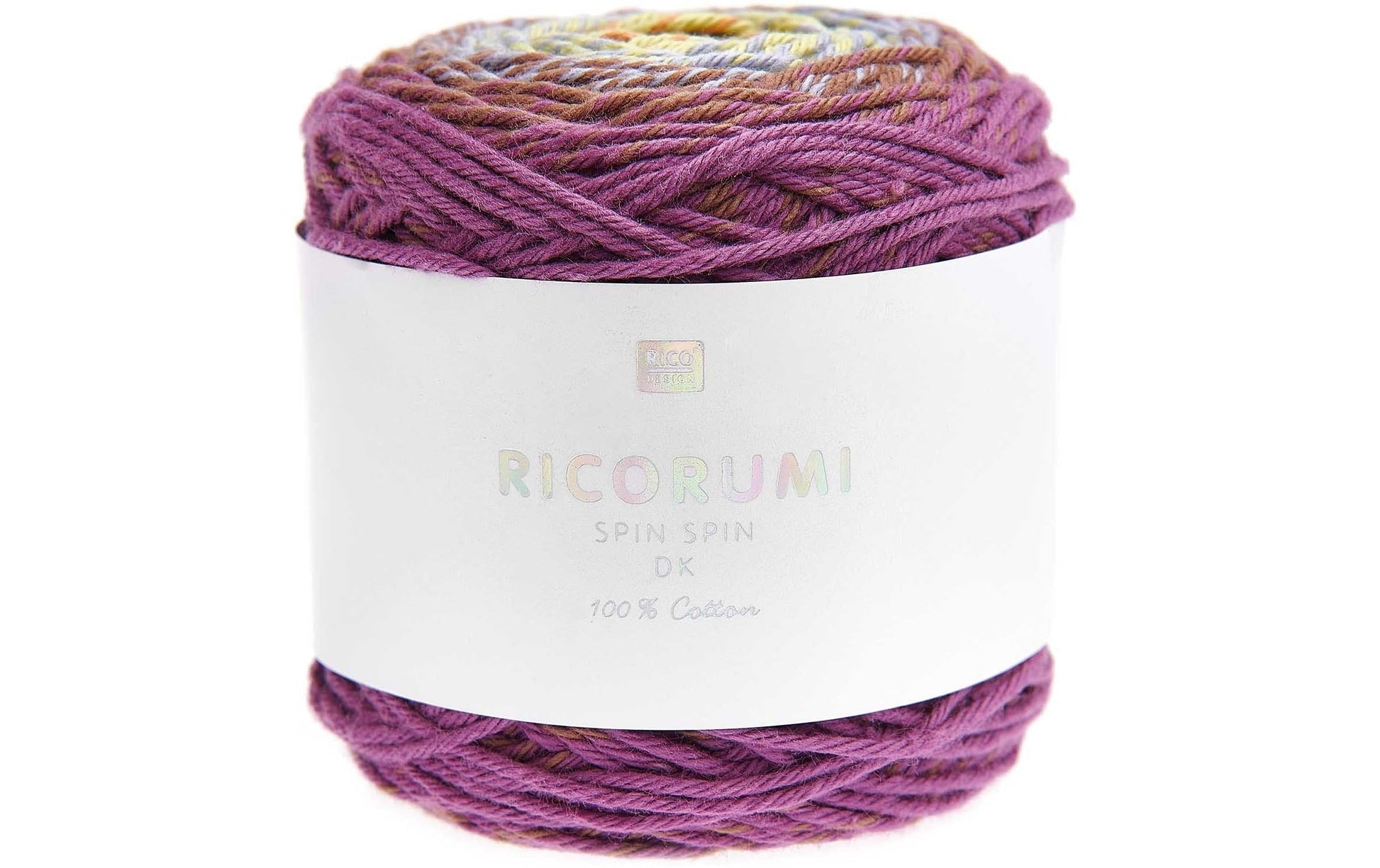 Rico Design Ricorumi Spin Garn Baumwolle Lila – 50 g, 115 m, Nadel 4 mm, 1 Stk.