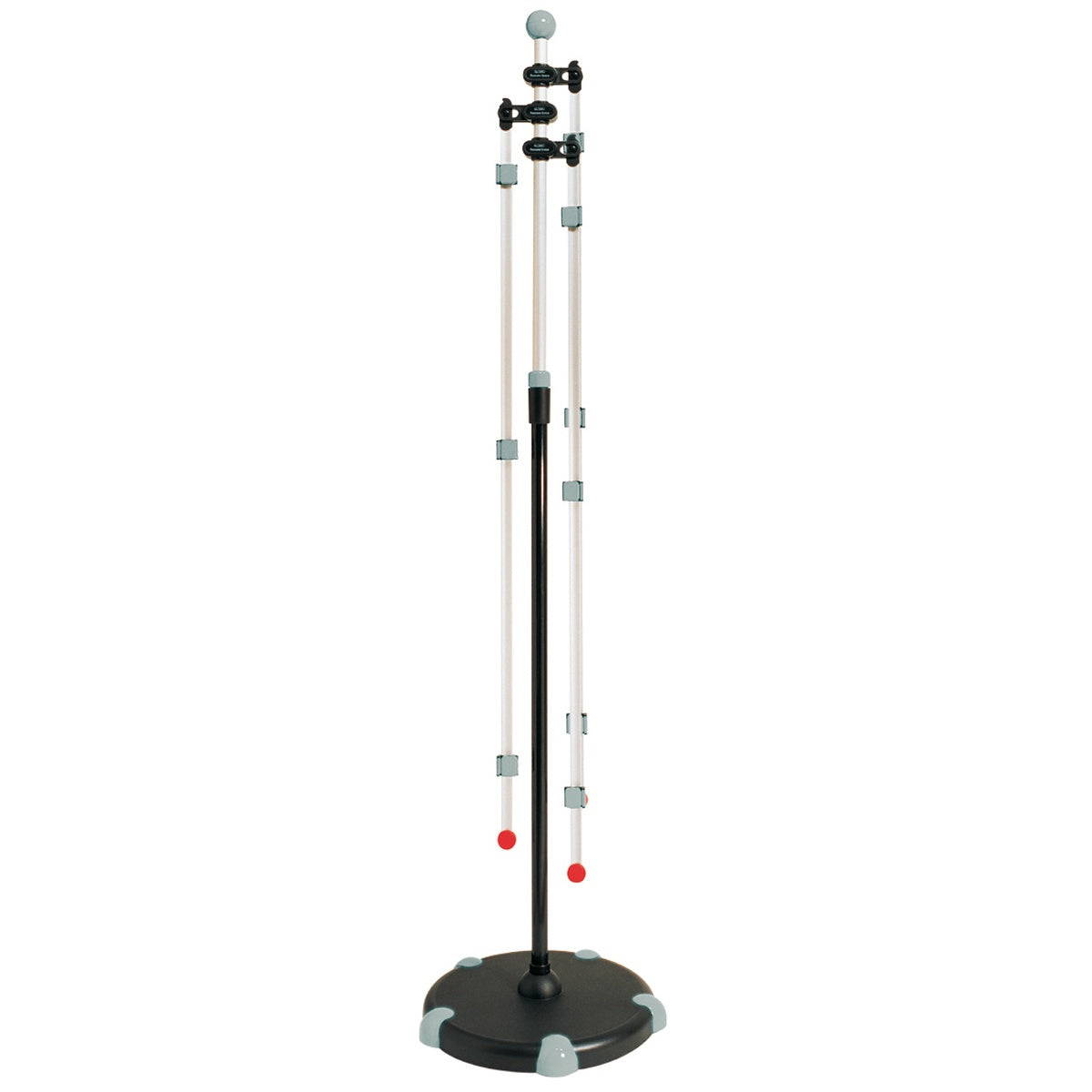 MAUL Planhalter mit 3 Schwenkarmen A0 – höhenverstellbar, mit Rollen, magnetisch – Aluminium, grau – 6256084