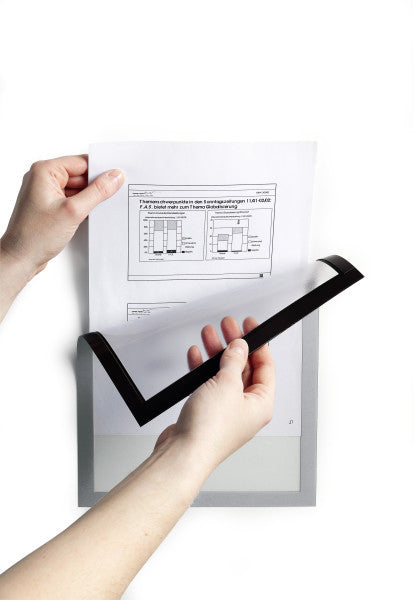 Durable Magnetrahmen – A4 – Silber – 5er-Pack