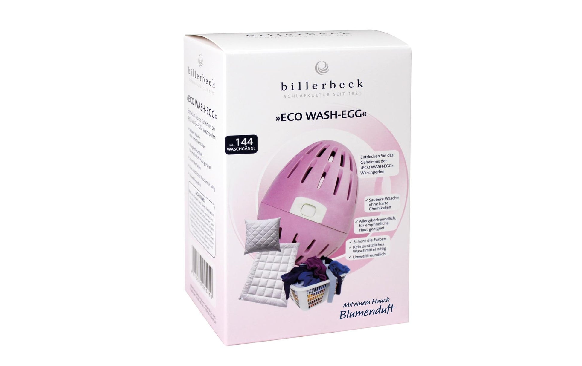 Billerbeck Spezialwaschmittel für Maschinenwäsche Wash Egg – Blumig – Kapseln – 500 g – 144 Wäschen