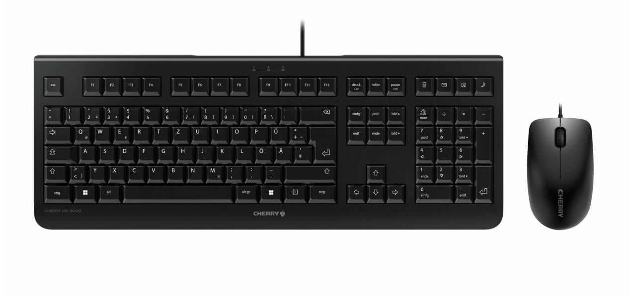 CHERRY DC 2000 – Tastatur, kabelgebunden (USB-A), HU-Layout (HU), Fullsize (mit Ziffernblock) – für Windows
