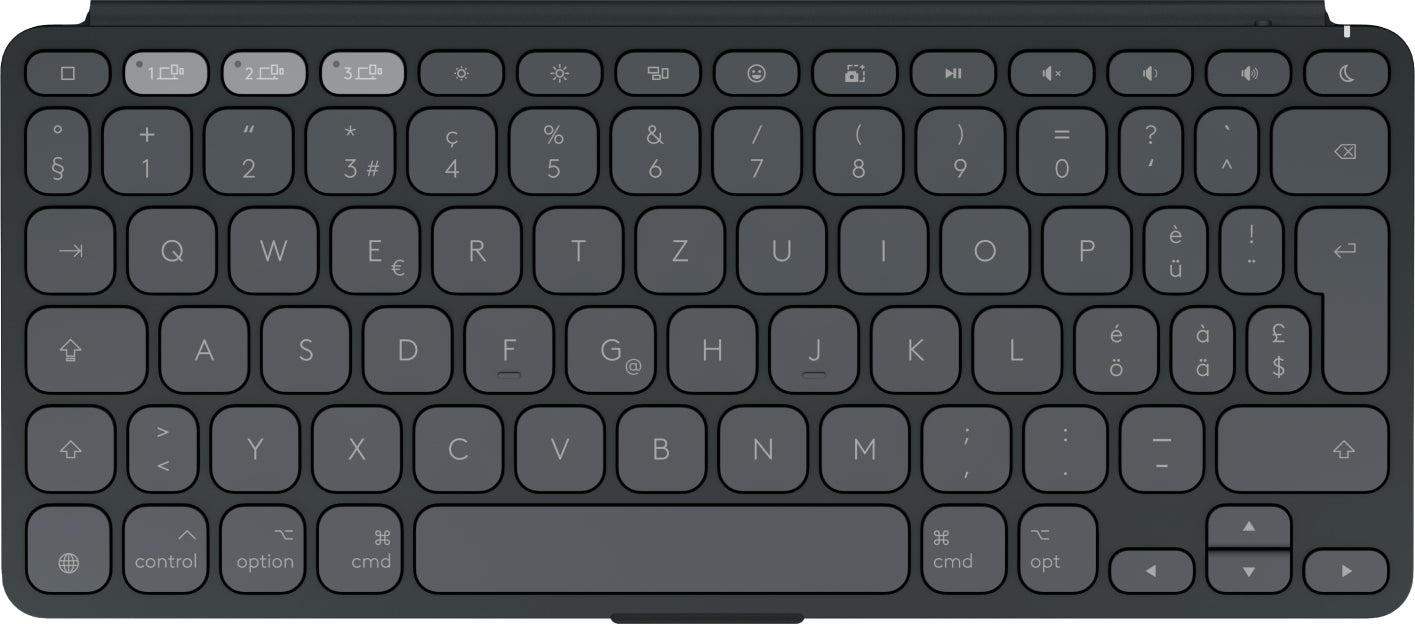 Logitech Keys-To-Go 2 – Tastatur, kabellos (Bluetooth), CH-Layout (DE-CH), Grau