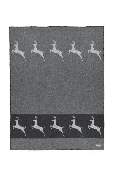Eskimo Wohndecke – 140 × 180 cm, Wolle-Mix, Anthrazit-Grau