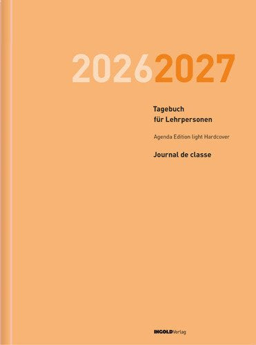 Ingold-biwa Edition Light – Schulagenda 2026/27, Tages-/Wochen-/Monatsplan, 23 × 30,5 cm, Hardcover, Orange