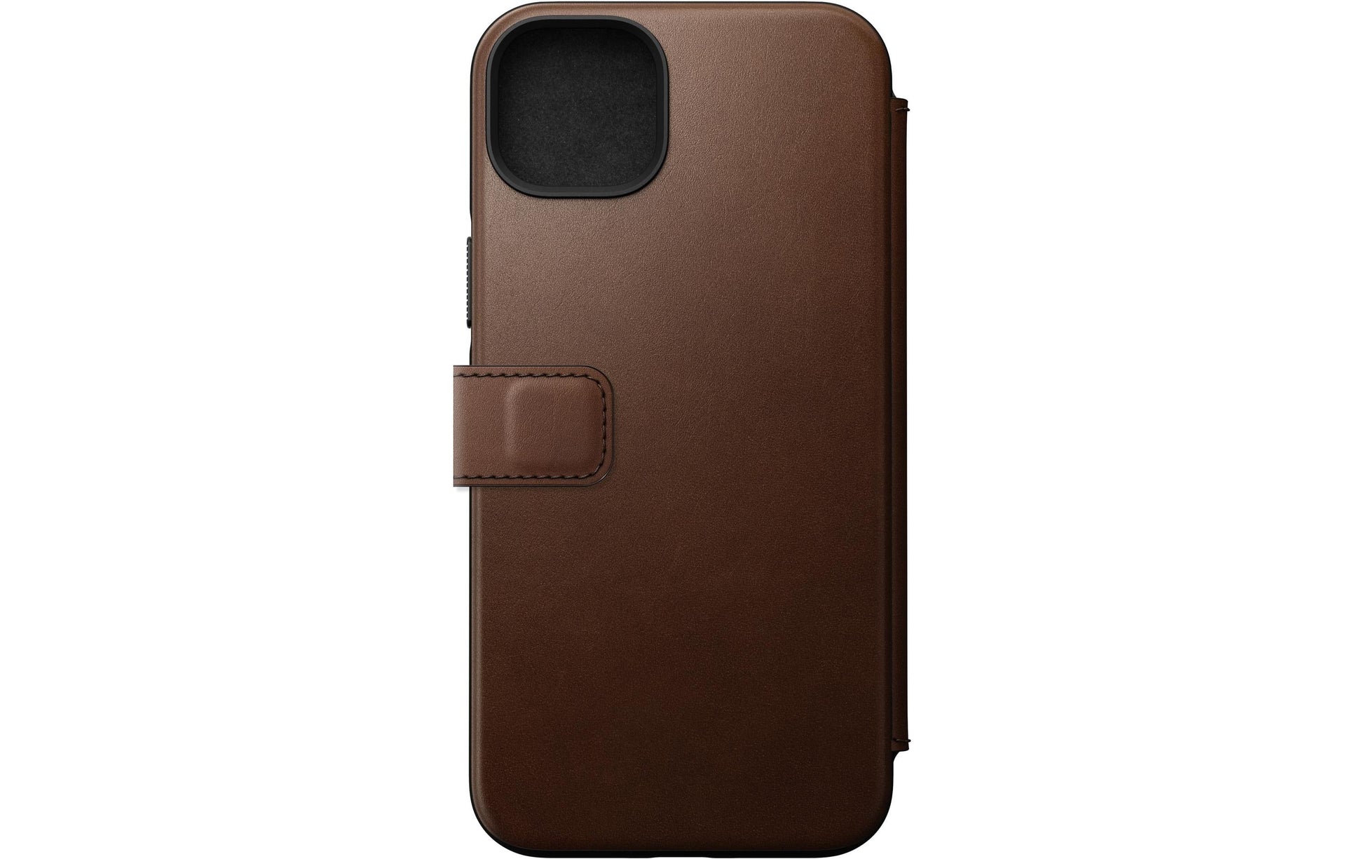 Nomad Moderne Wallethülle – für Apple iPhone 14 Plus, 3 Kartenfächer, Leder, Rost