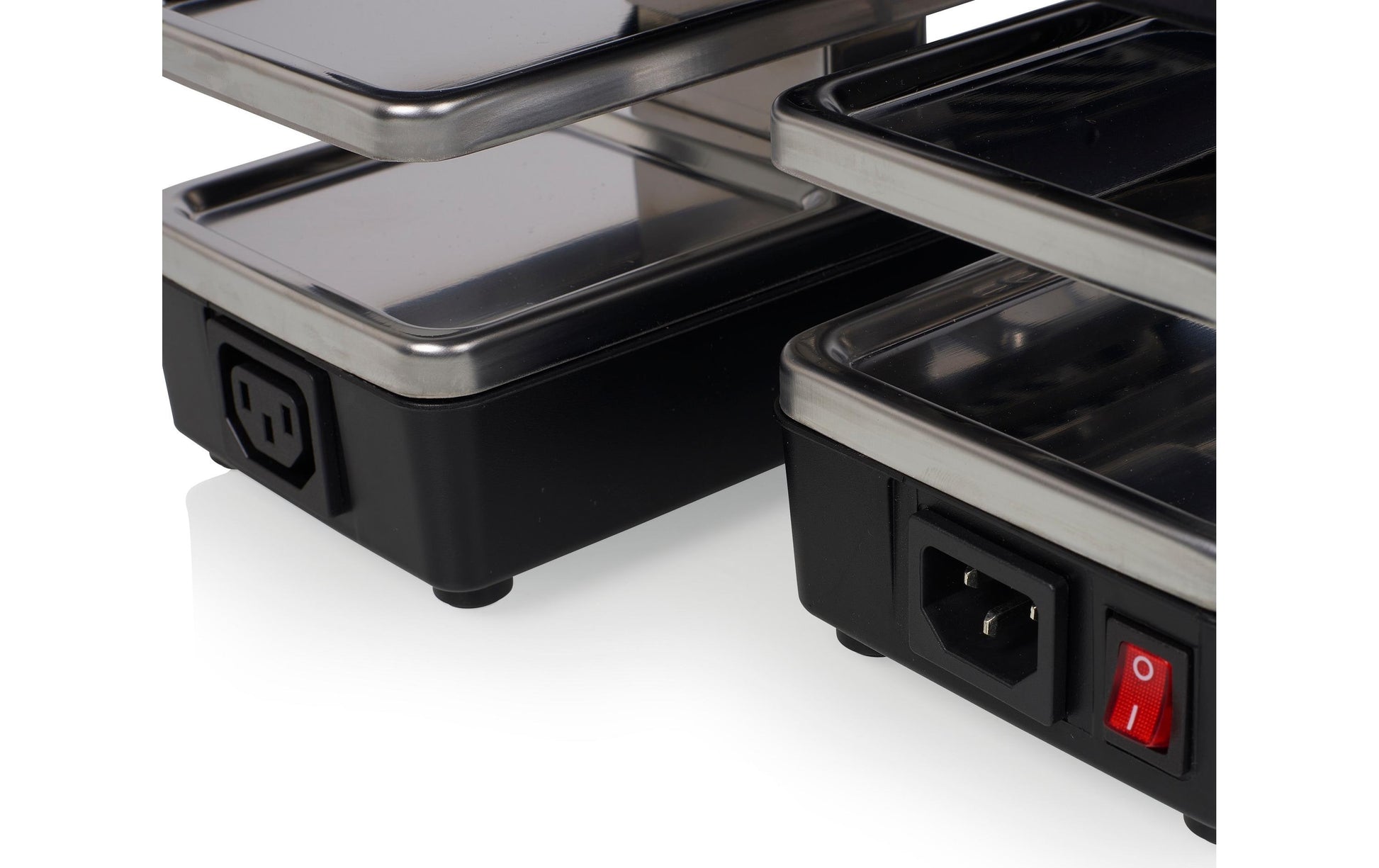 Tristar Raclette-Grill RA-2742 – 4 Personen, 800 W, 4 Pfännchen, Teflonbeschichtet – Schwarz/Edelstahl