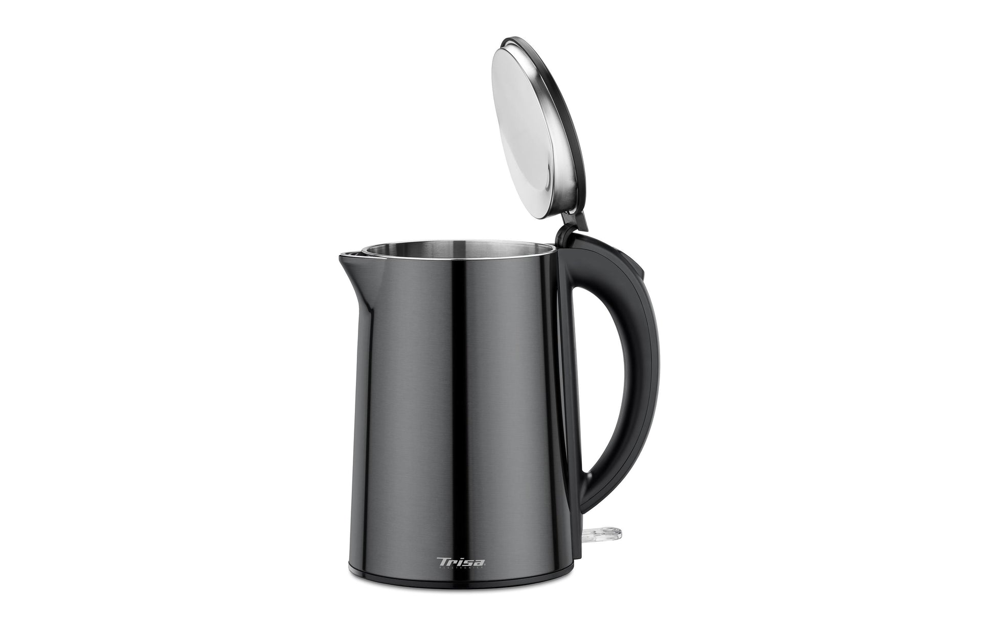 Trisa Comfort Touch Wasserkocher – 1,5 l, Edelstahl, Schwarz