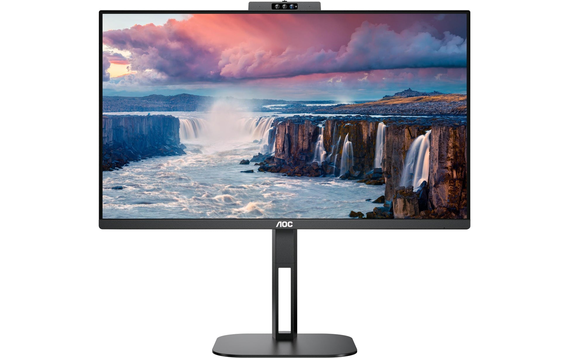 AOC 24V5CW/BK – Monitor, 23,8", IPS, 75 Hz, 300 cd/m², USB-C, Webcam, VESA 100 × 100, Schwarz