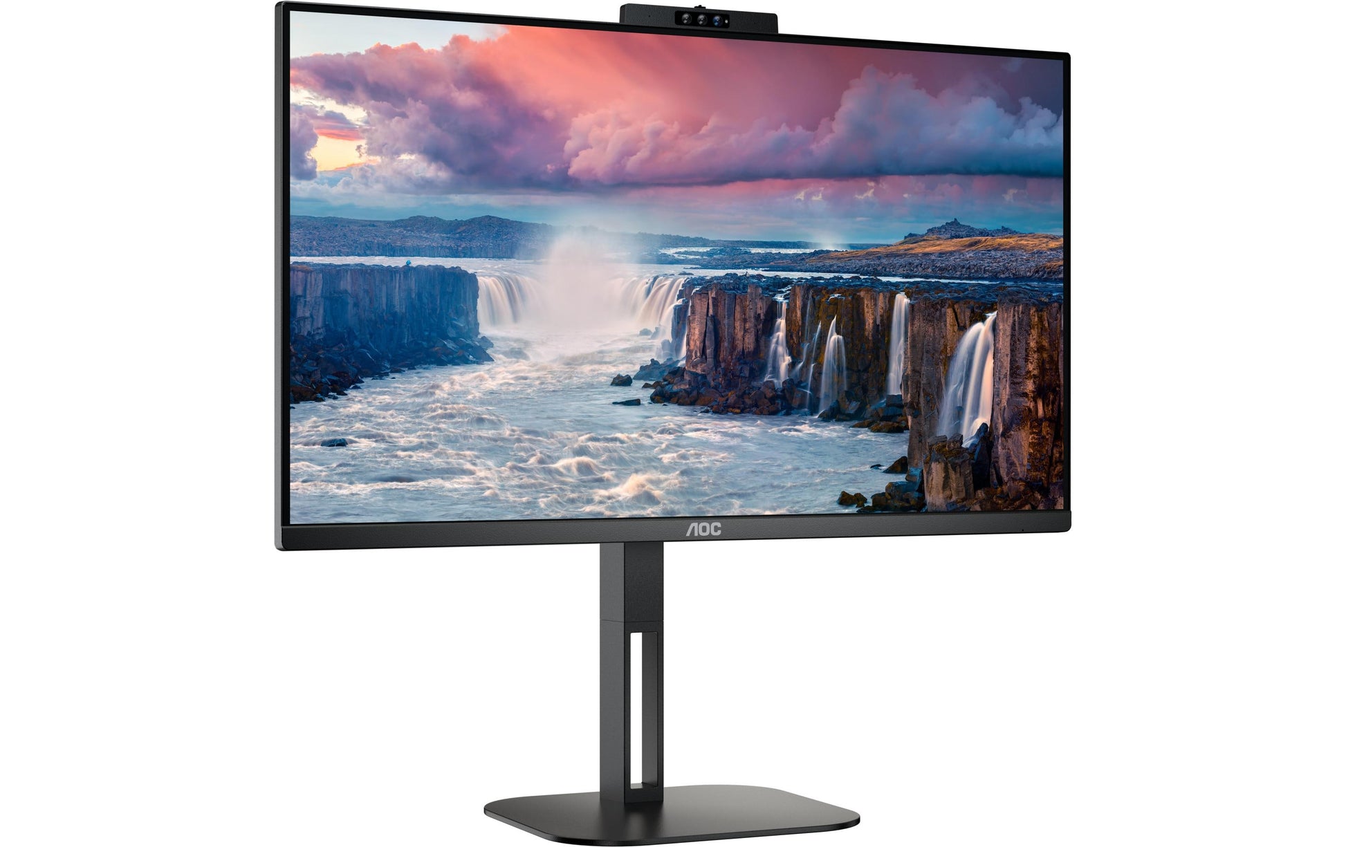 AOC 24V5CW/BK – Monitor, 23,8", IPS, 75 Hz, 300 cd/m², USB-C, Webcam, VESA 100 × 100, Schwarz