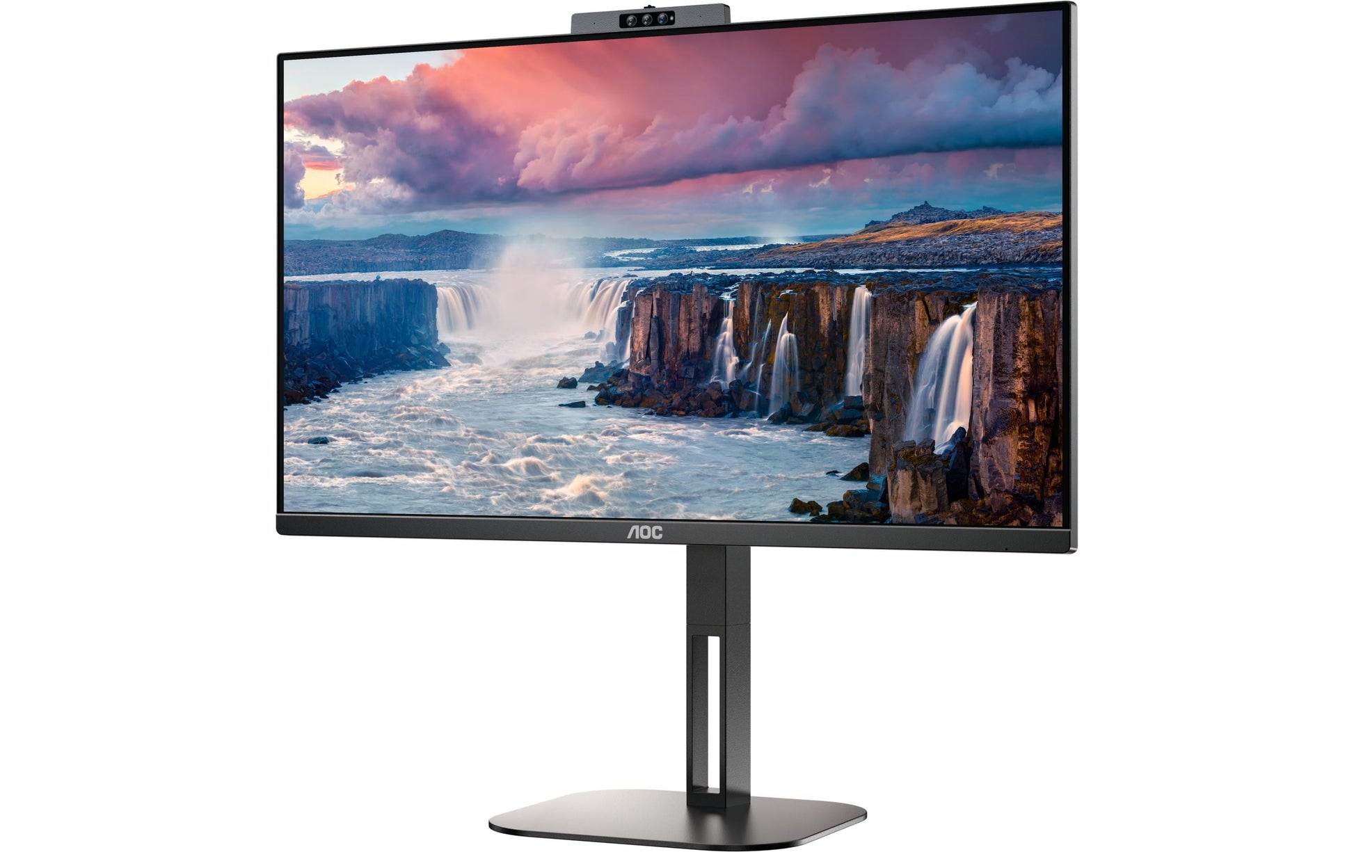 AOC 24V5CW/BK – Monitor, 23,8", IPS, 75 Hz, 300 cd/m², USB-C, Webcam, VESA 100 × 100, Schwarz