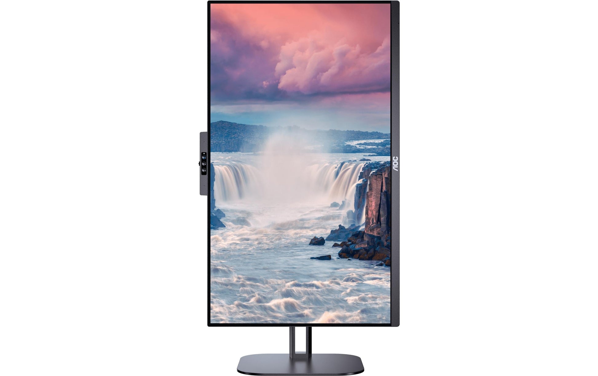 AOC 24V5CW/BK – Monitor, 23,8", IPS, 75 Hz, 300 cd/m², USB-C, Webcam, VESA 100 × 100, Schwarz