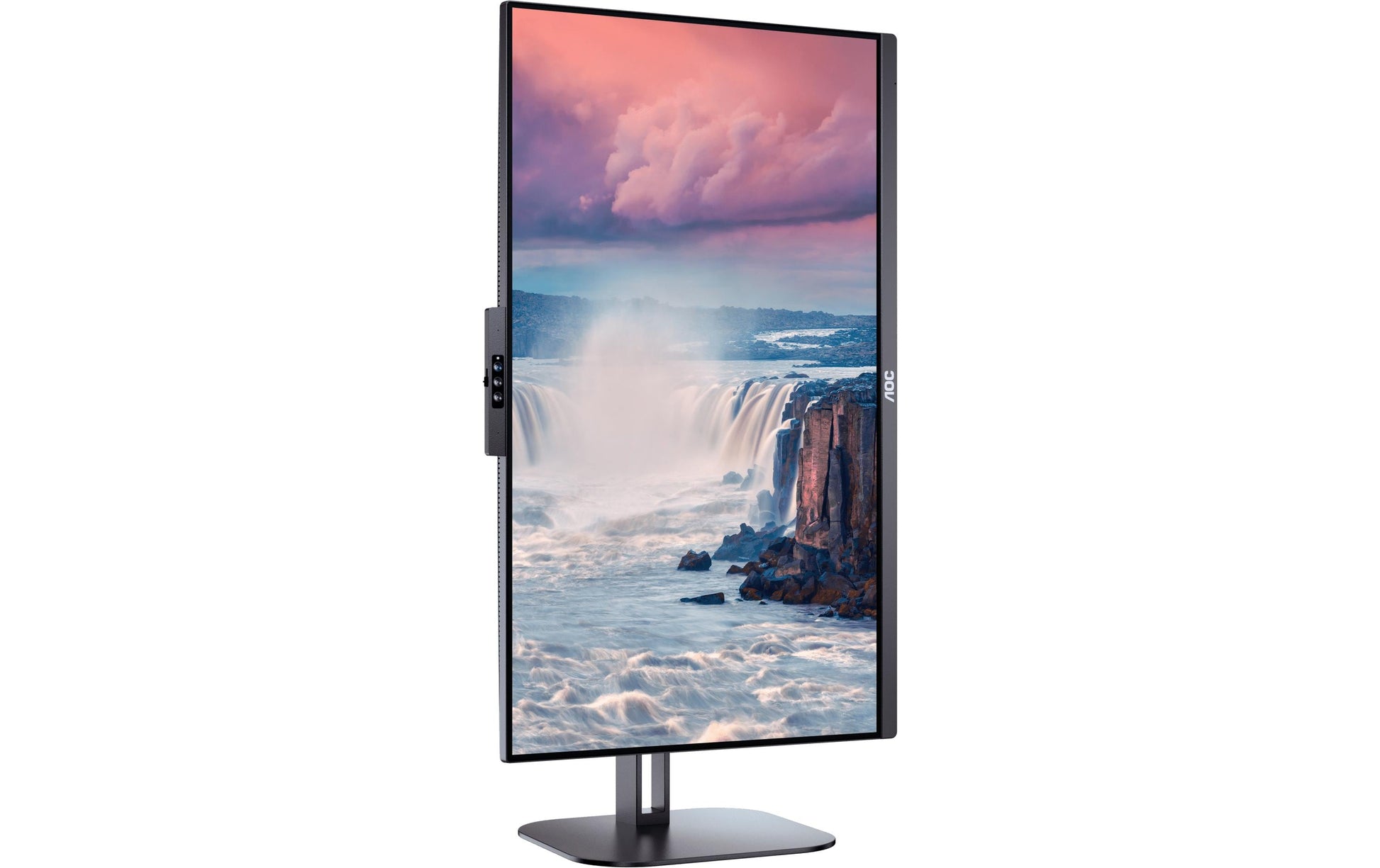 AOC 24V5CW/BK – Monitor, 23,8", IPS, 75 Hz, 300 cd/m², USB-C, Webcam, VESA 100 × 100, Schwarz