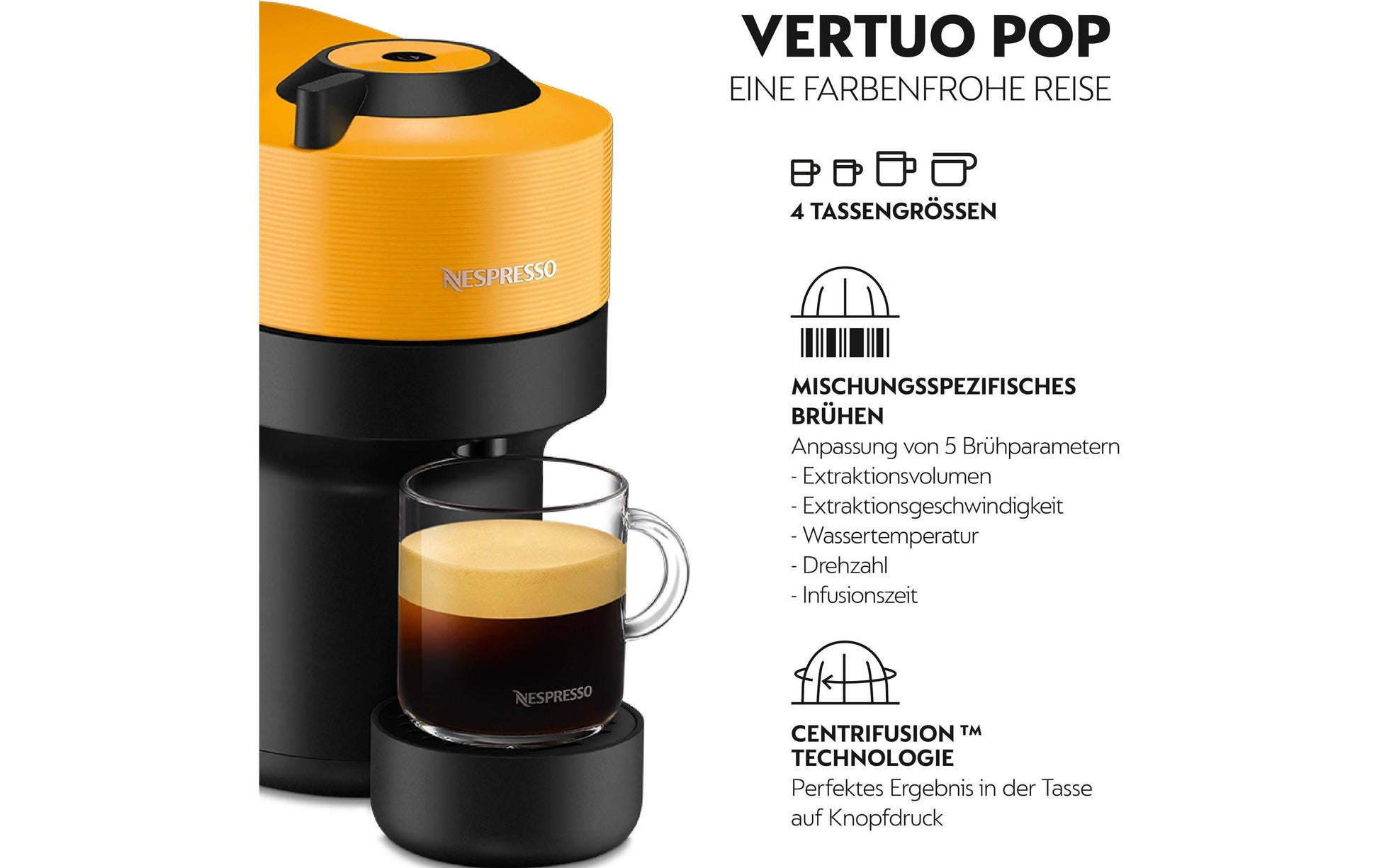 De’Longhi Vertuo Pop ENV90.Y Kapselmaschine – für Nespresso-Kapseln, 0,56 l, Schwarz
