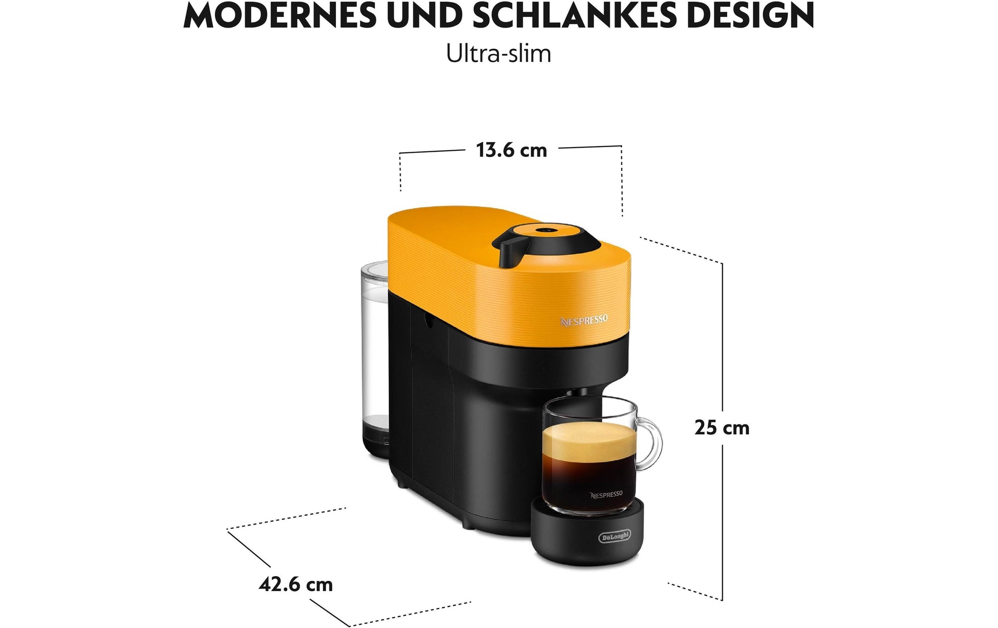 De’Longhi Vertuo Pop ENV90.Y Kapselmaschine – für Nespresso-Kapseln, 0,56 l, Schwarz