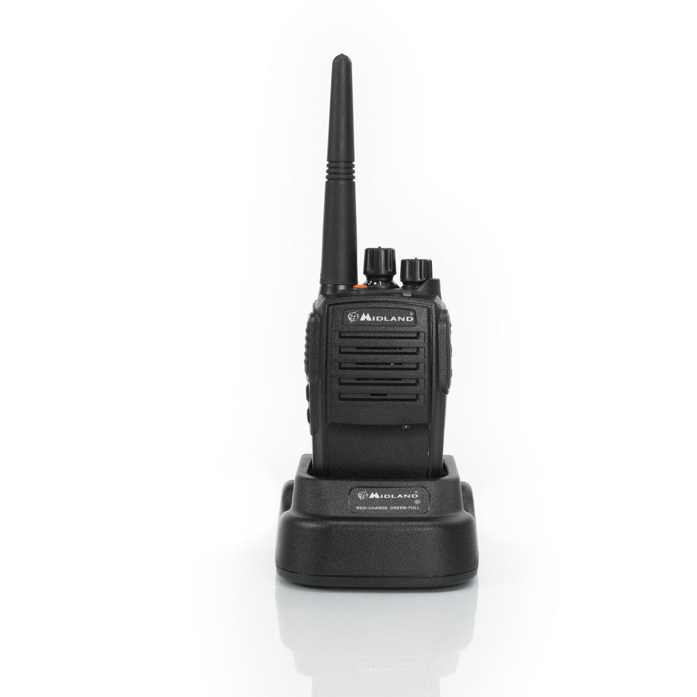 Midland G15 PRO – PMR446 Funkgerät, 32 Kanäle, Reichweite bis 12 km, 500 mW, IP67, Schwarz