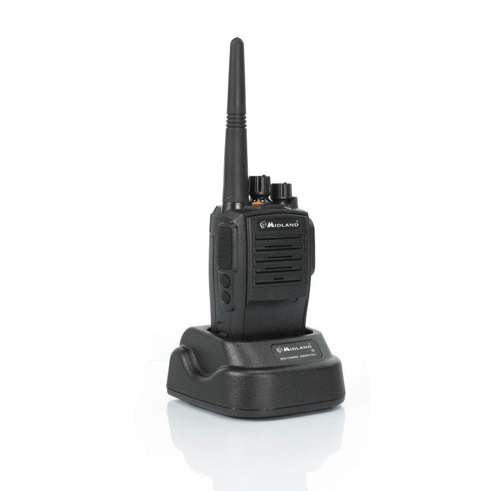 Midland G15 PRO – PMR446 Funkgerät, 32 Kanäle, Reichweite bis 12 km, 500 mW, IP67, Schwarz