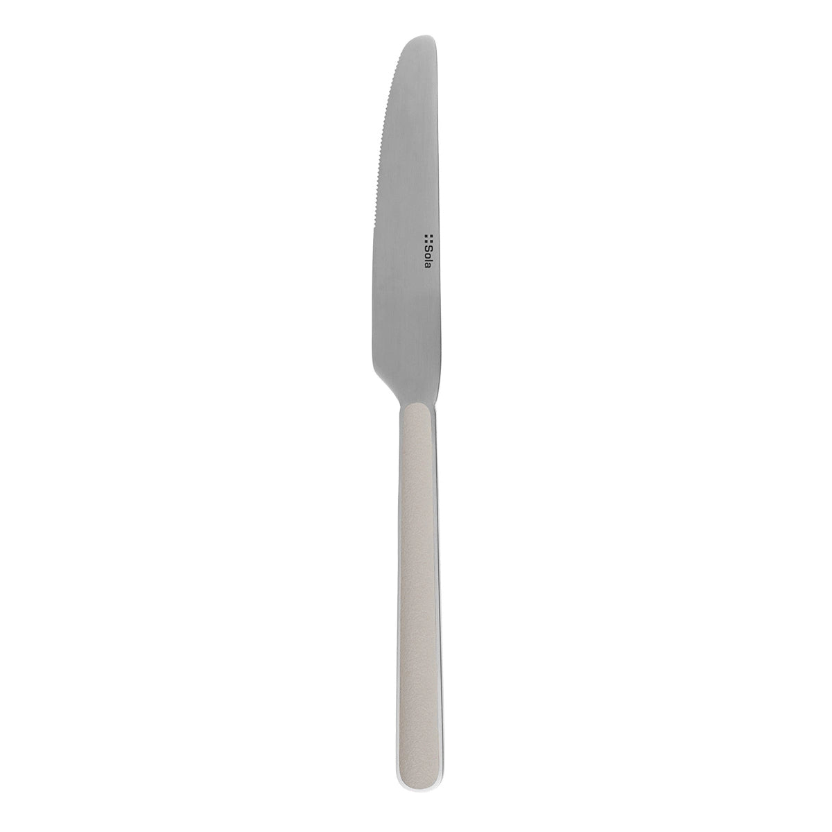 Sola Gallery Tafelmesser – 10 cm, Glatter Schliff, Edelstahl, Kunststoffgriff, Grau, Spülmaschinenfest