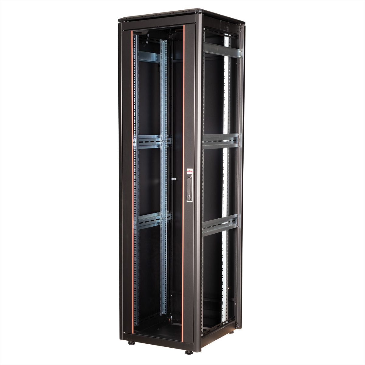 ROLINE Pro – 19" Netzwerkschrank 42U, IP20, abschliessbar, 600 × 600 × 2053 mm, schwarz, Stahl