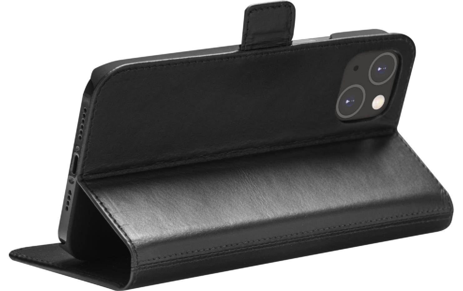 dbramante1928 Copenhagen Slim Wallethülle – für Apple iPhone 14 Plus, 3 Kartenfächer, Leder, schwarz